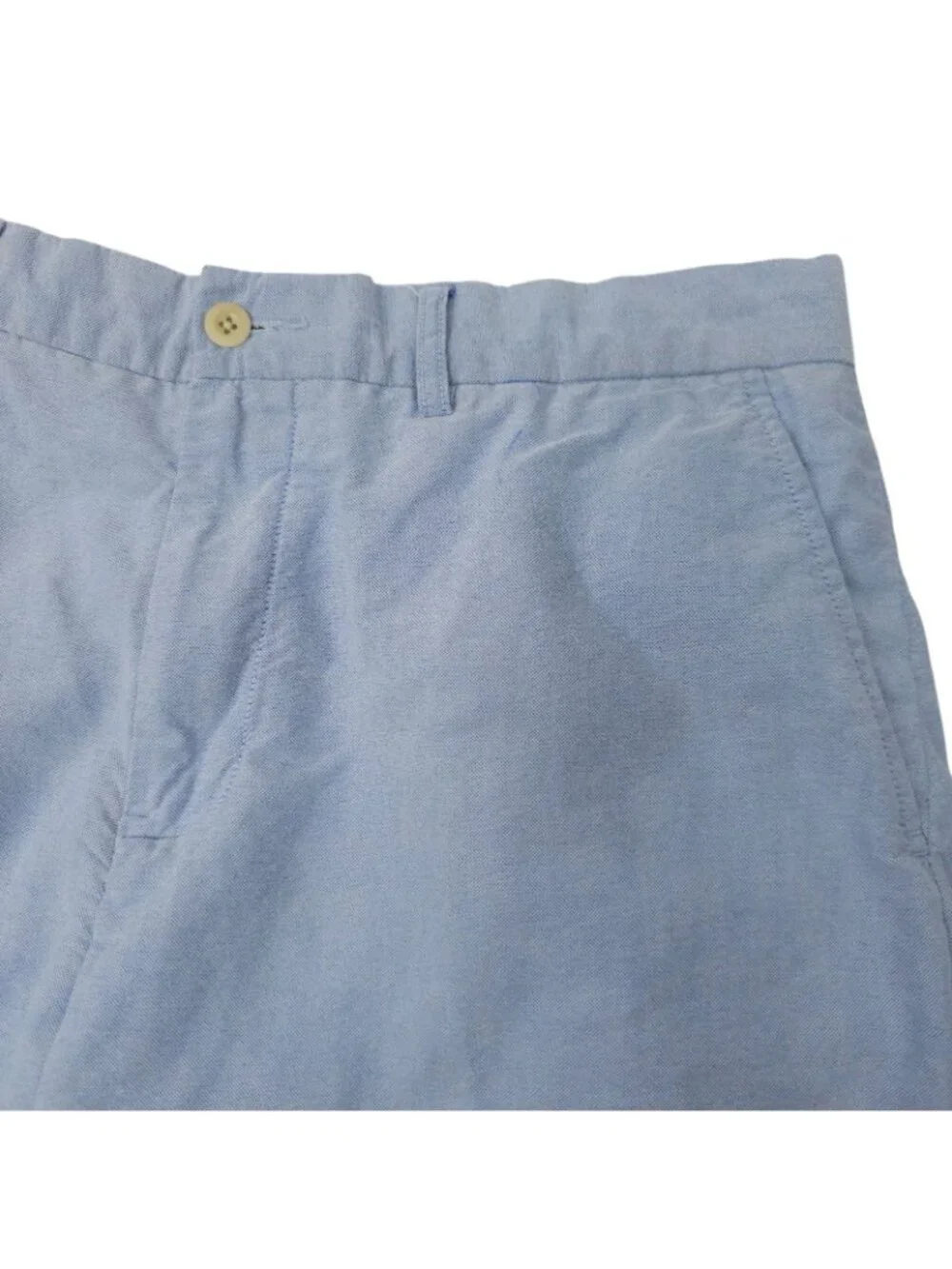 Polo Ralph Lauren Shorts Mens 34 Blue Chambray Chino Flat Front Casual Preppy